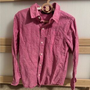 Janie and Jack Men's Vibrant Pink Casual Shirt